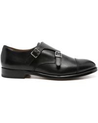 Doucal's - Double-Buckle Leather Monk Shoes - Lyst