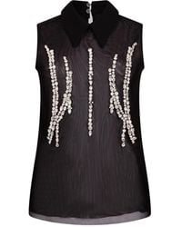 Liu Jo - Top con apliques de strass - Lyst