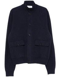 Lardini - Ribbed-Knit Panelled Jacket - Lyst