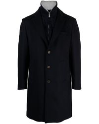 Eleventy - Double-layer Long-length Single-breasted Coat - Lyst