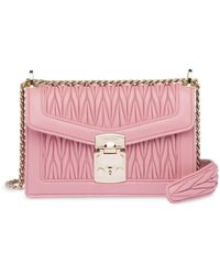 miu confidential matelassé leather bag