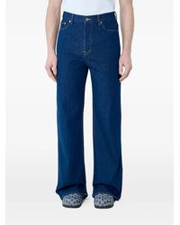 Gucci - Vaqueros Anchos De Talle Alto - Lyst