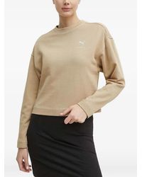 PUMA - Logo-Print Drop-Shoulder Sweater - Lyst