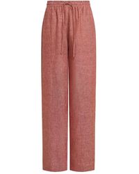 12 STOREEZ - Drawstring Linen Trousers - Lyst
