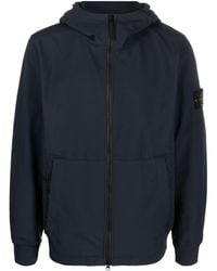Stone Island - Compass-patch Hooded Zip-up Jacket - Lyst