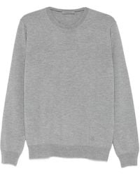 Corneliani - Embroidered-Logo Crew-Neck Sweater - Lyst