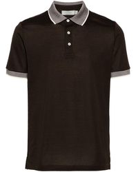 Canali - Piqué-weave Cotton Polo Shirt - Lyst