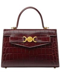Versace - Handtasche mit Kroko-Effekt - Lyst