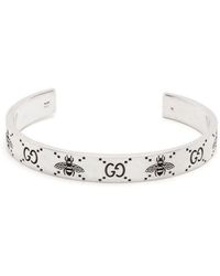 Gucci Gegraveerde Armband - Wit