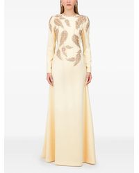 Dina Melwani - Embellished Maxi Dress - Lyst