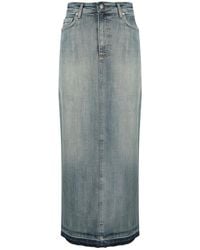 Ganni - Maxi Denim Skirt - Lyst
