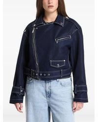 Guess - Chaqueta Biker Con Cinturón - Lyst