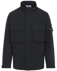 Stone Island - Flap-Pocket Logo-Patch Jacket - Lyst