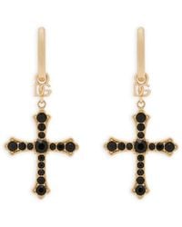 Dolce & Gabbana - Pendientes con colgante de cruz - Lyst