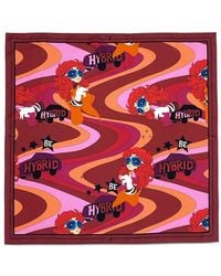 Pushbutton - Graphic-Print Silk Scarf - Lyst