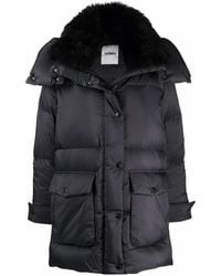 Yves Salomon - Lambswool-Trim Hooded Down Jacket - Lyst
