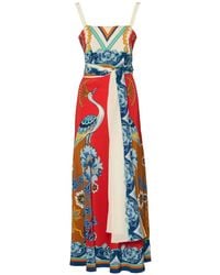 La DoubleJ - Foulard Liberty Printed Slip-Around Dress - Lyst
