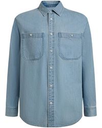 12 STOREEZ - Lightweight Denim Shirt - Lyst