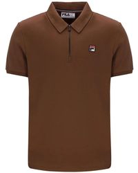 Fila - Ettore Logo-Patch Polo Shirt - Lyst