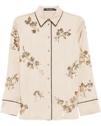 KARL LAGERFELD - Geknöpfte Bluse Mit Pailletten - Lyst
