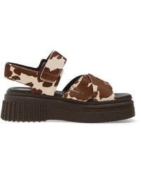 Clarks - Evamar Plateau-Sandalen Mit Kuhprint - Lyst