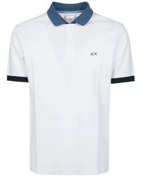 Sun 68 - Contrast-Collar Polo Shirt - Lyst