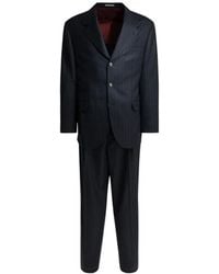 Brunello Cucinelli - Pinstriped Wool Suit - Lyst