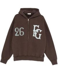 Fear Of God - Logo-Print Half-Zip Hoodie - Lyst