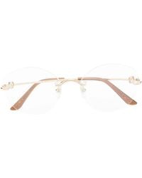 Cartier - Round Rimless Optical Glasses - Lyst