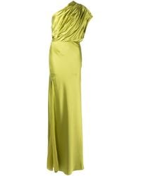 Michelle Mason - Vestido de fiesta asimétrico con espalda abierta - Lyst