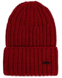 DSquared² - Wool Beanie With Patch - Lyst