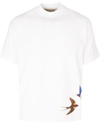 Exit Society - Bird-Print T-Shirt - Lyst