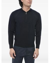 Paolo Pecora - Half-Zip Wool Sweater - Lyst