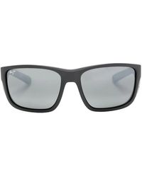 Maui Jim - Amberjack Sonnenbrille Mit Eckigem Gestell - Lyst
