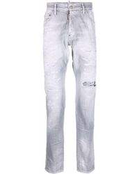DSquared² - Halbhohe Jeans im Distressed-Look - Lyst