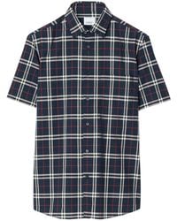 Burberry - Check-print Cotton Shirt - Lyst