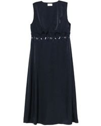 P.A.R.O.S.H. - Lace V-Neck Midi Dress - Lyst