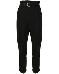 GOODIOUS Cropped Belted Pants - Black