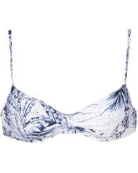 Lygia & Nanny - Palm-Tree Print Bikini Top - Lyst