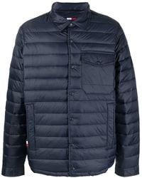 Tommy Hilfiger - Logo-Patch Padded Shirt Jacket - Lyst