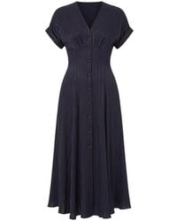 Nissa - Satin Viscose Midi Dress - Lyst