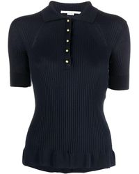 Stella McCartney - Ribbed-knit Polo Top - Lyst