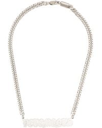 Farfetch Accessoires Schmuck Halsketten Logo-plaque curb chain necklace 
