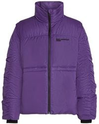 KARL LAGERFELD - Ruched-Detail Puffer Jacket - Lyst