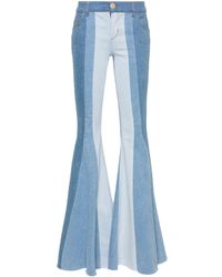 Liu Jo - Flared Stretch Cotton Patchwork Design Jeans - Lyst