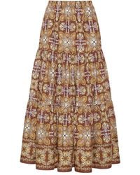 Cara Cara - Melanie Patterned Midi Skirt - Lyst