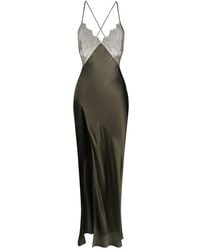 Maison Close - Rendez-Vous Lace-Panel Silk Dress - Lyst