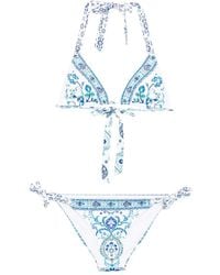 CAMILLA - Paisley-Print Halter-Neck Bikini - Lyst