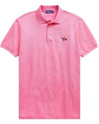 Polo Ralph Lauren - Embroidered-Logo Piqué Polo Shirt - Lyst