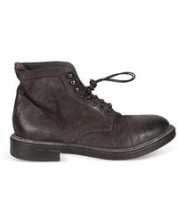 Moma - Schnürstiefel Im Used-Look - Lyst